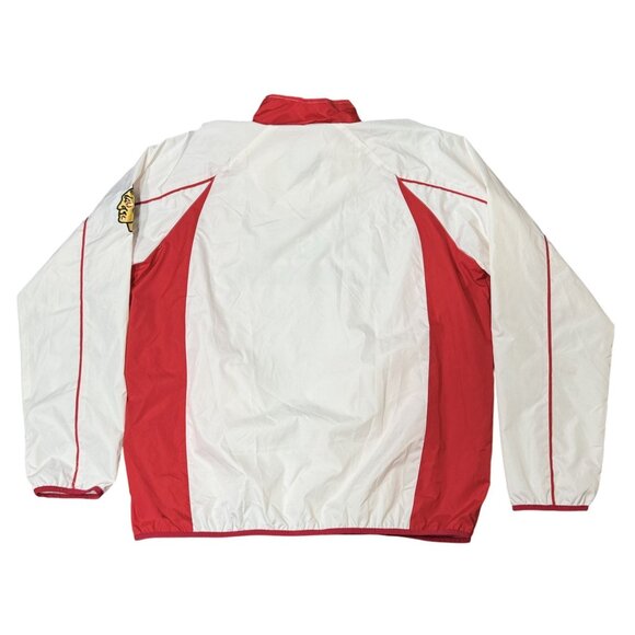Chicago Blackhawks Size M Men Jacket White/Red Zip-Up Lightweight Windbreaker - Picture 7 of 14
